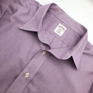 Brooks Brothers 346 Regular Fit Long Sleeve Dress Shirt 17 1/2 Lavender Career